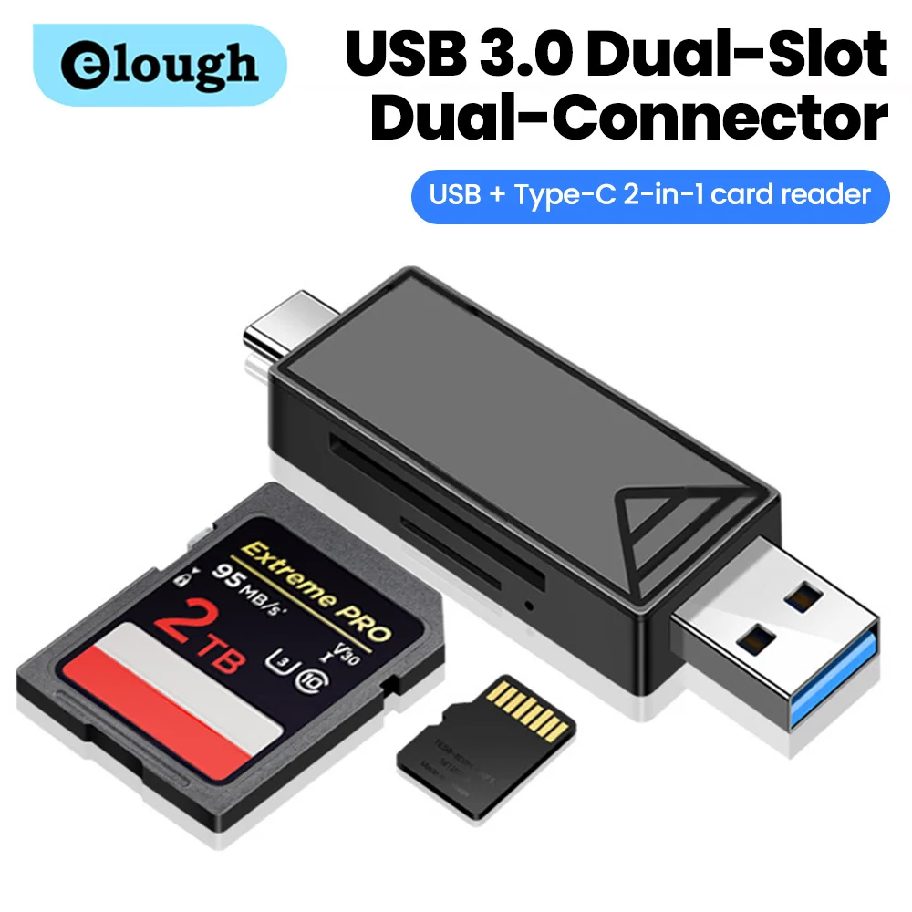 elough elough 2 in 1 TF SD Card Reader Memory Card Adapter USB 3.0 USB 2.0 Smart Cardreader Convertor for iPhone 17 16 15 PC Laptop - Aliexpress Deal