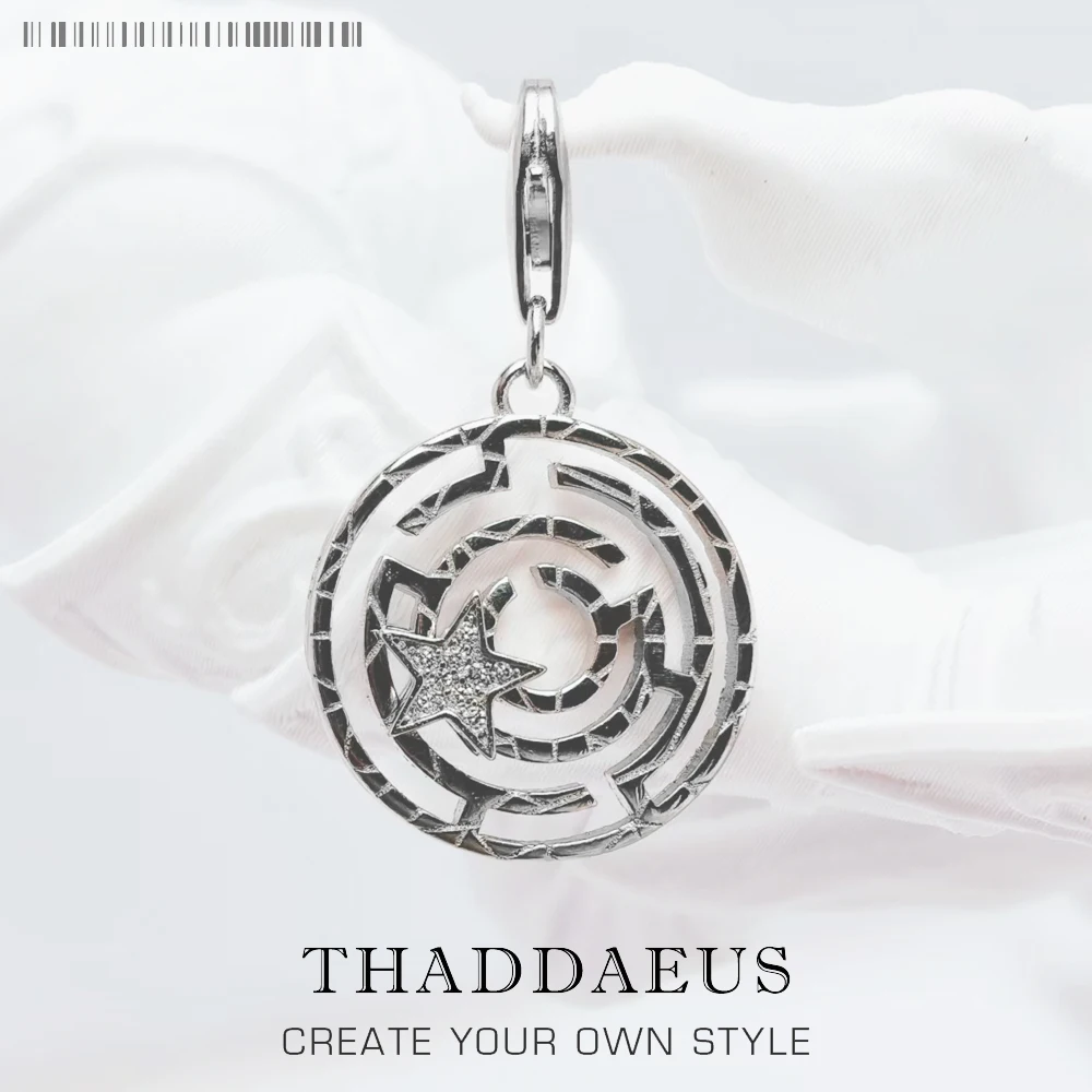 

Новый кулон-подвеска с лабиринтом, винтажный подарок на удачу для женщин и мужчин, зимние настоящие ювелирные изделия из стерлингового серебра 925 пробы