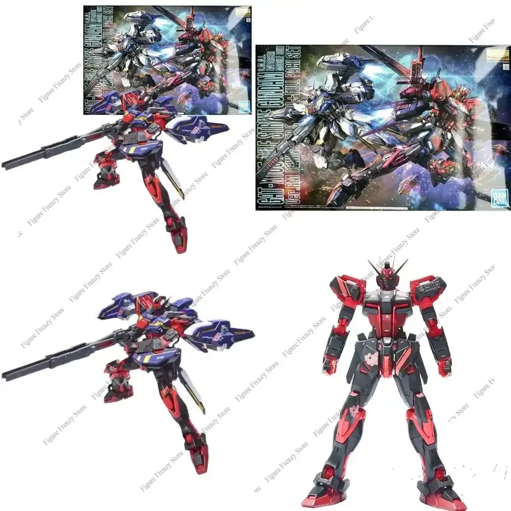 

Special Offer for Bandai Genuine Gundam Model Kit Anime Figure MG 1/100 Aile Strike RM Full Pack Set Gunpla Anime Action