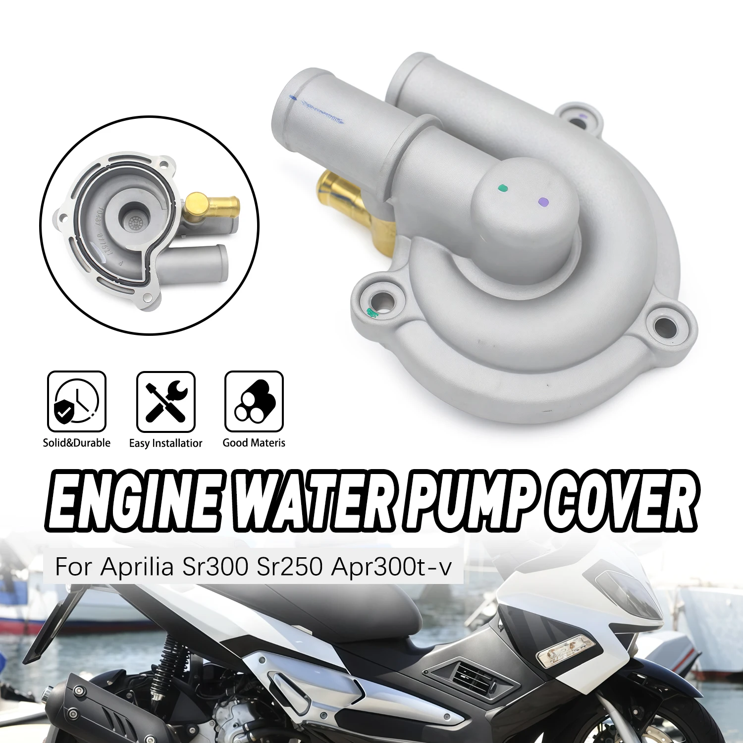 

Motorcycle Accessories Water Pump Cover engine cover Stable For Aprilia SR300 SR250 APR300T-V Motorcycle Parts