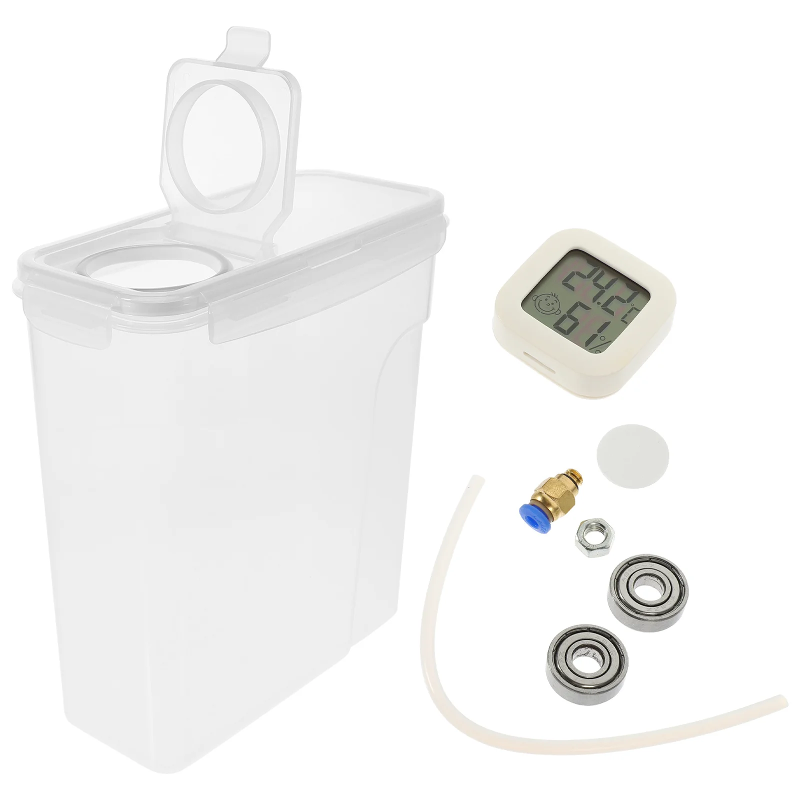 

1 комплект, коробка для сушки нити, емкость 4 л, прочный ABS-железный, совместимый с 3D-принтером, сухая коробка для хранения нити с уплотнительной конструкцией