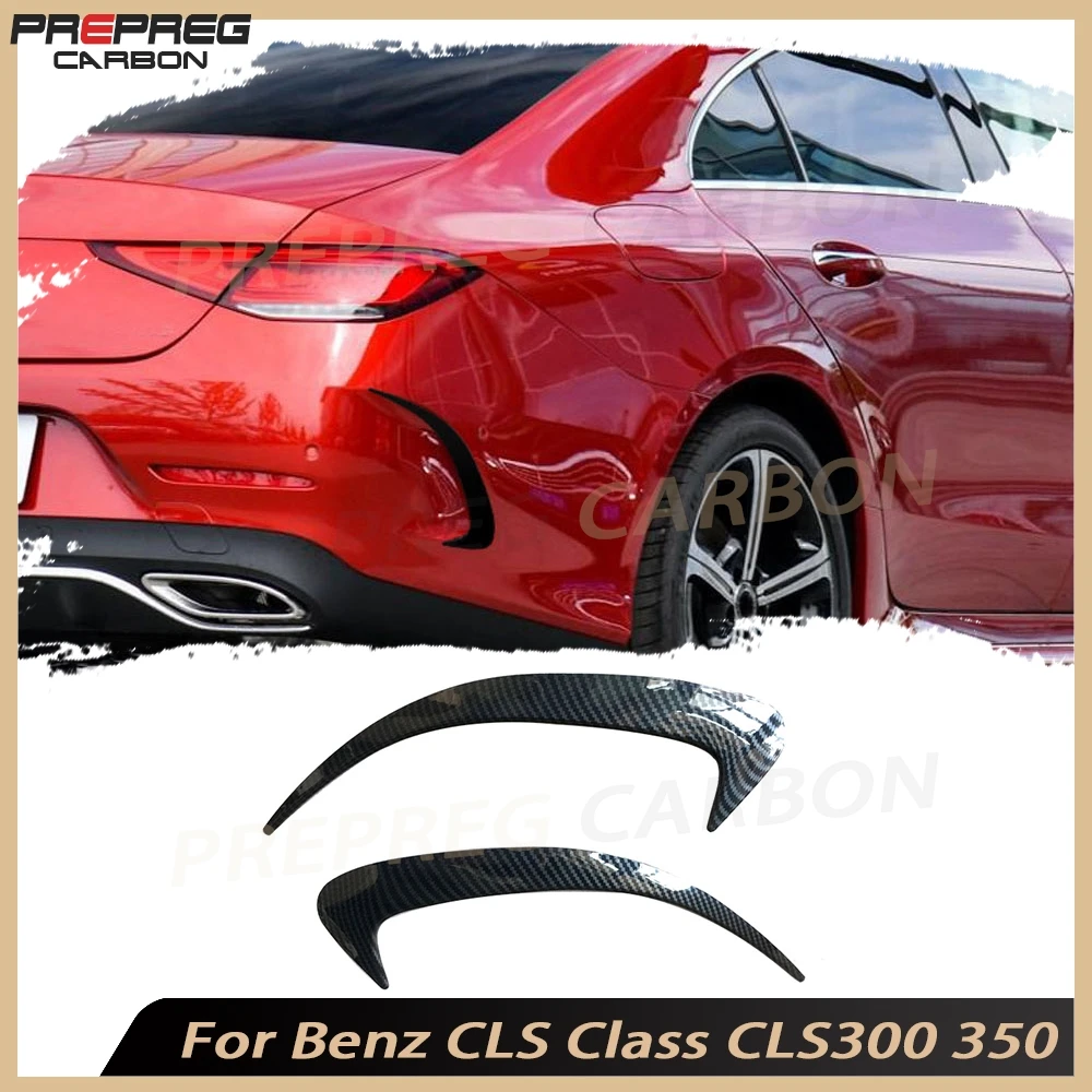 

Carbon Fiber Rear Bumper Air Vent Canards Trims Body Kits for Mercedes Benz CLS Class CLS300 350 450 Sedan 2019+ ABS