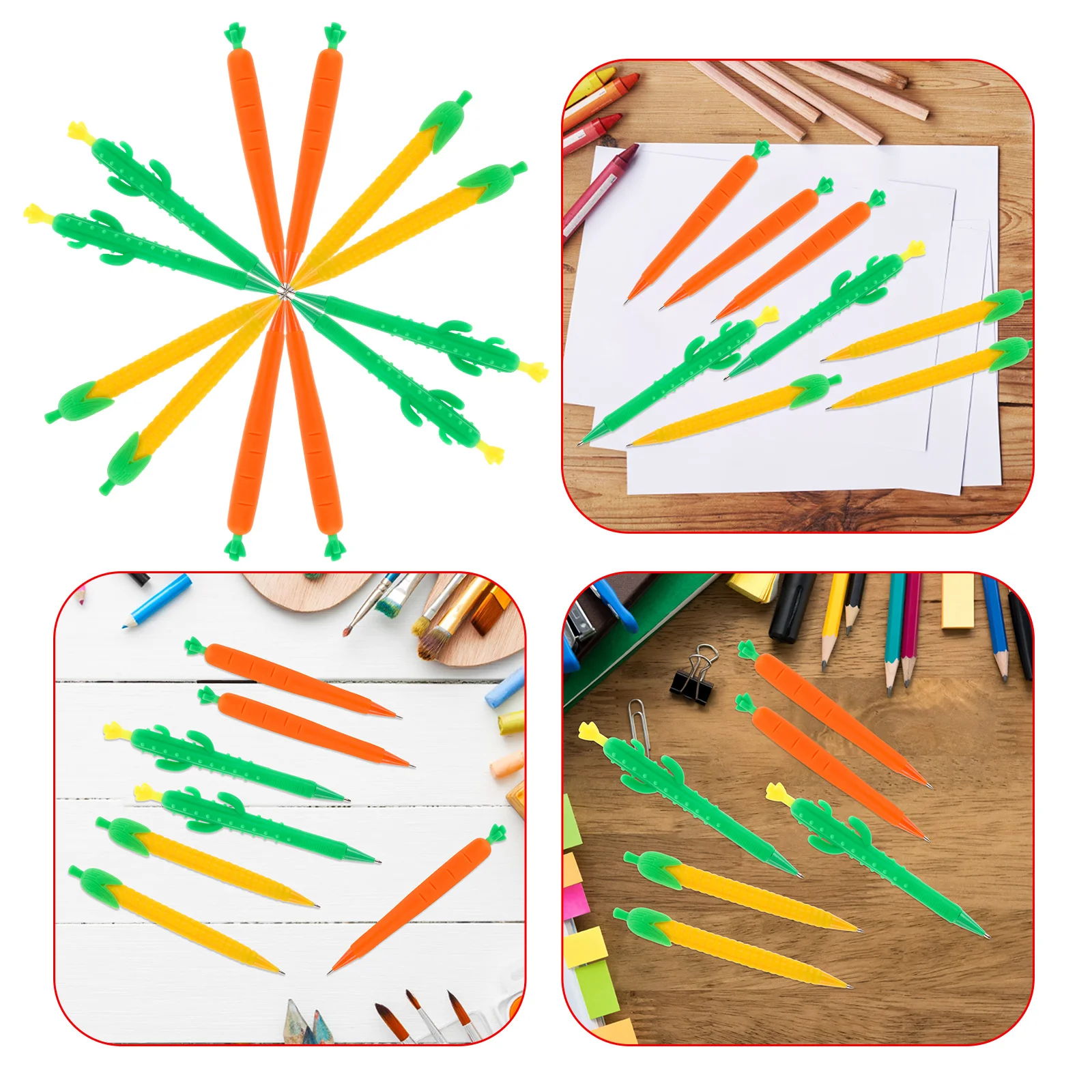 Mechanical Pencil Student Pencils Press-type Design Carrot Household Lead Multi-function School