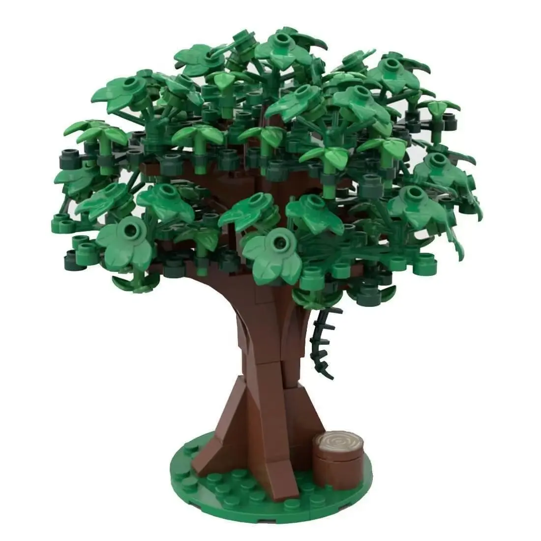 183-teiliger MOC-Baustein-Bausatz Pflanzenserie Waldbaum-Modell Geschenk Fertige Größe 15 * 15 * 15cm