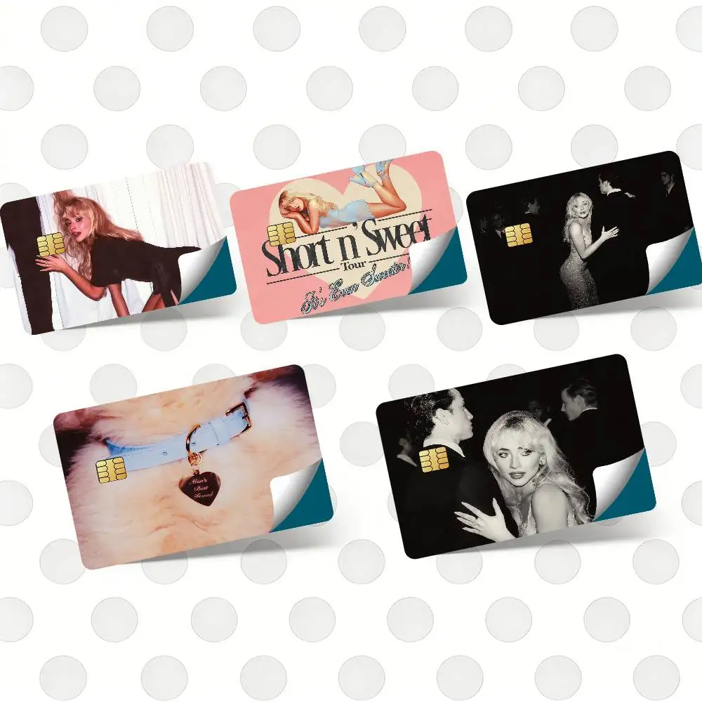 Singer S-Sabrina Carpenter Hot Sale Decor Exquisite Card Sticker for Debit Credit Bank Cards Skin Cover Gift Student