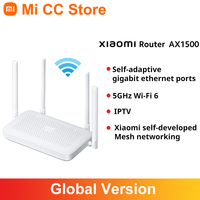 Global Version Xiaomi Router AX1500 Self-adaptive Gigabit Ethernet Ports Xiaomi Self-developed Mesh Networking 5GHz Wi-Fi 6 IPTV