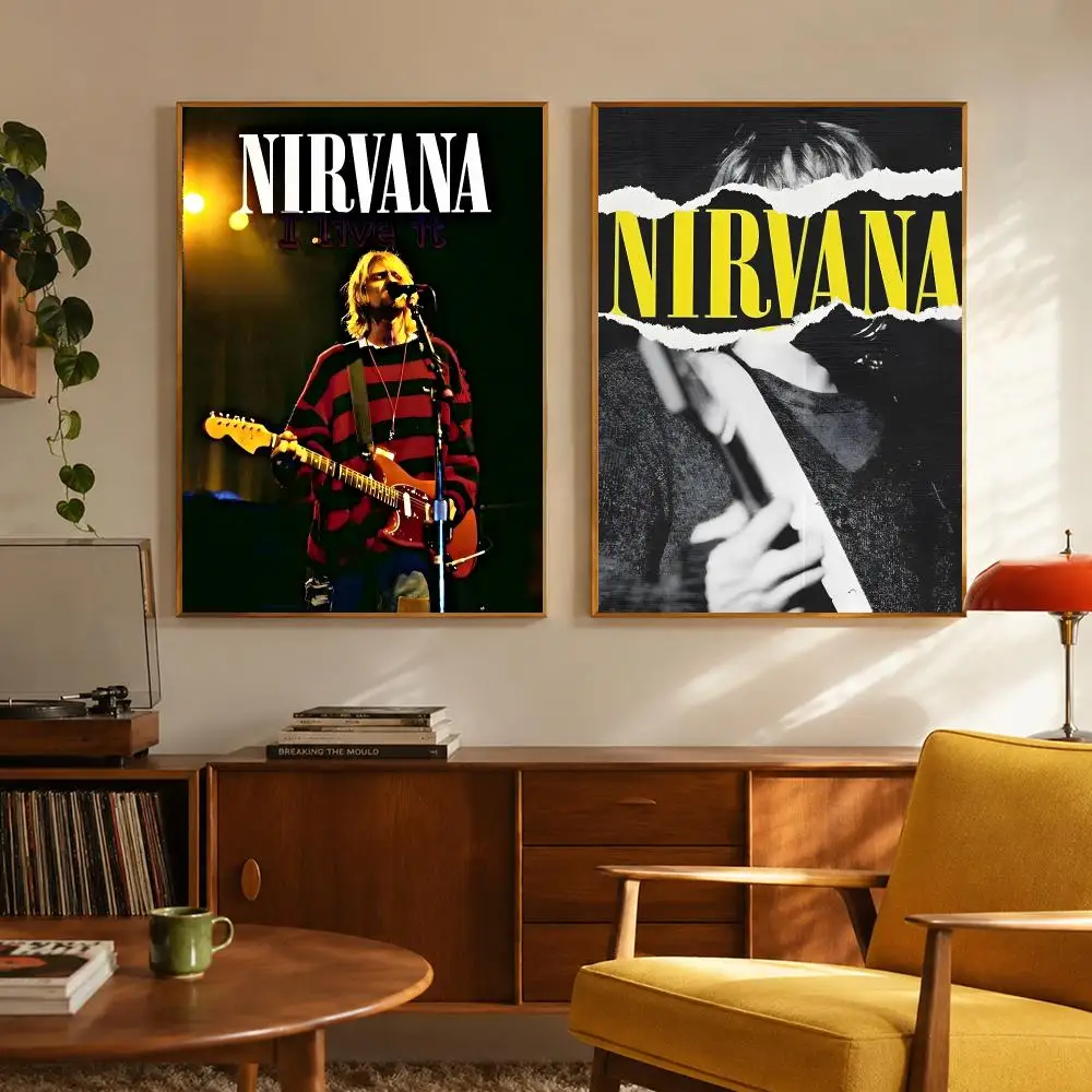 Grunge N-Nirvana Poster Digital Solvent Print Waterproof PP Fade-Resistant Wall Art Room Decor Gift