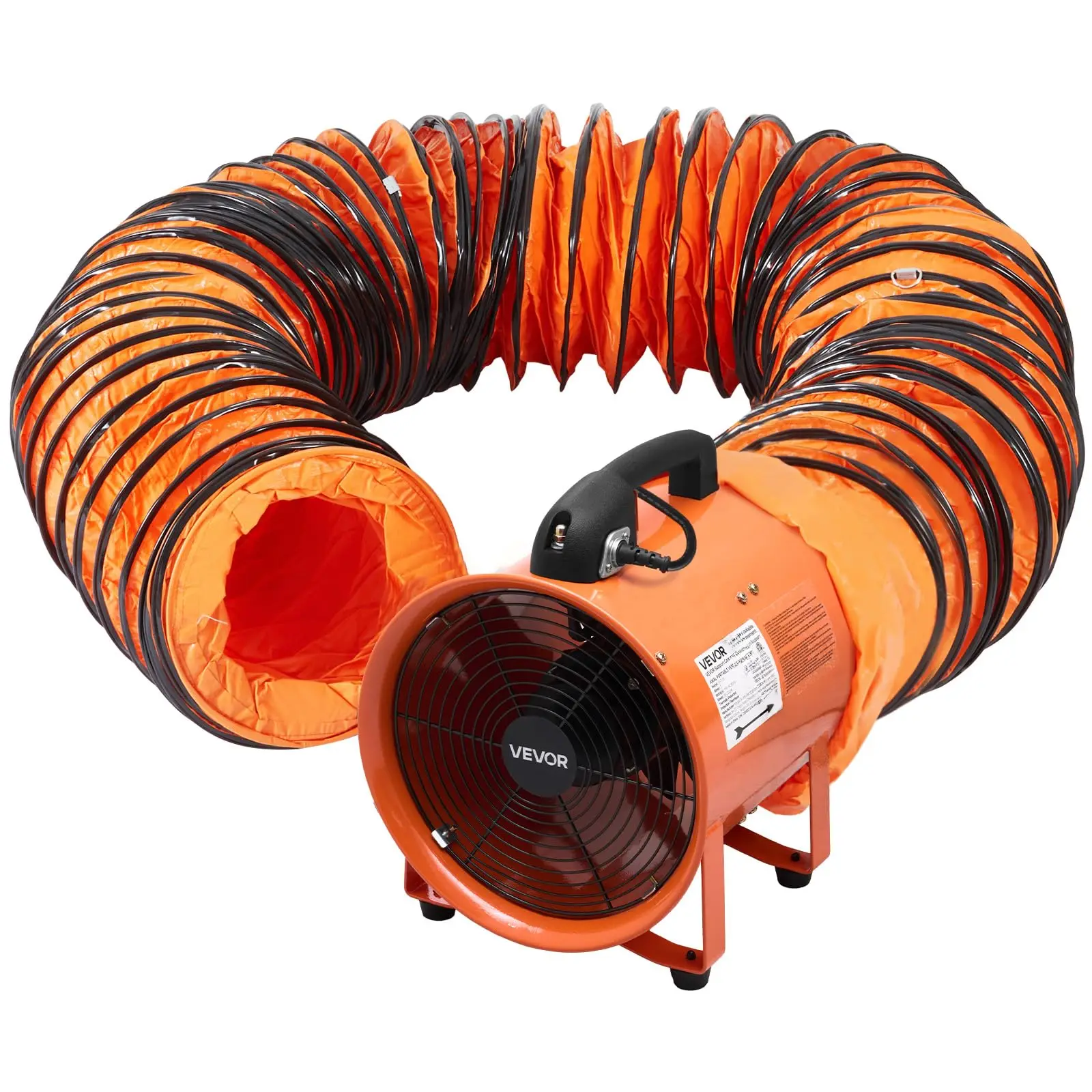 Portable Ventilator with Hose, 2 Speed, 10 Inch Utility Blower Exhaust Fan with 33ft Flexible Duct, 292W 1948CFM High