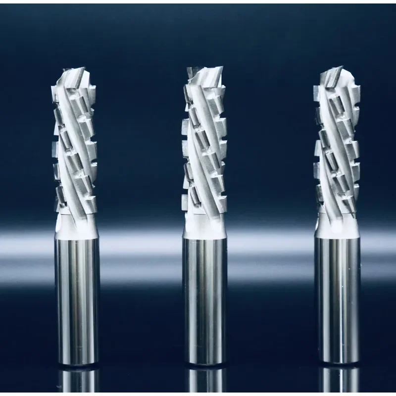 China CNC Machines PCD Woodworking Plywood Cutting Tools Spiral Router Bit Z=2+2 for Chipboard