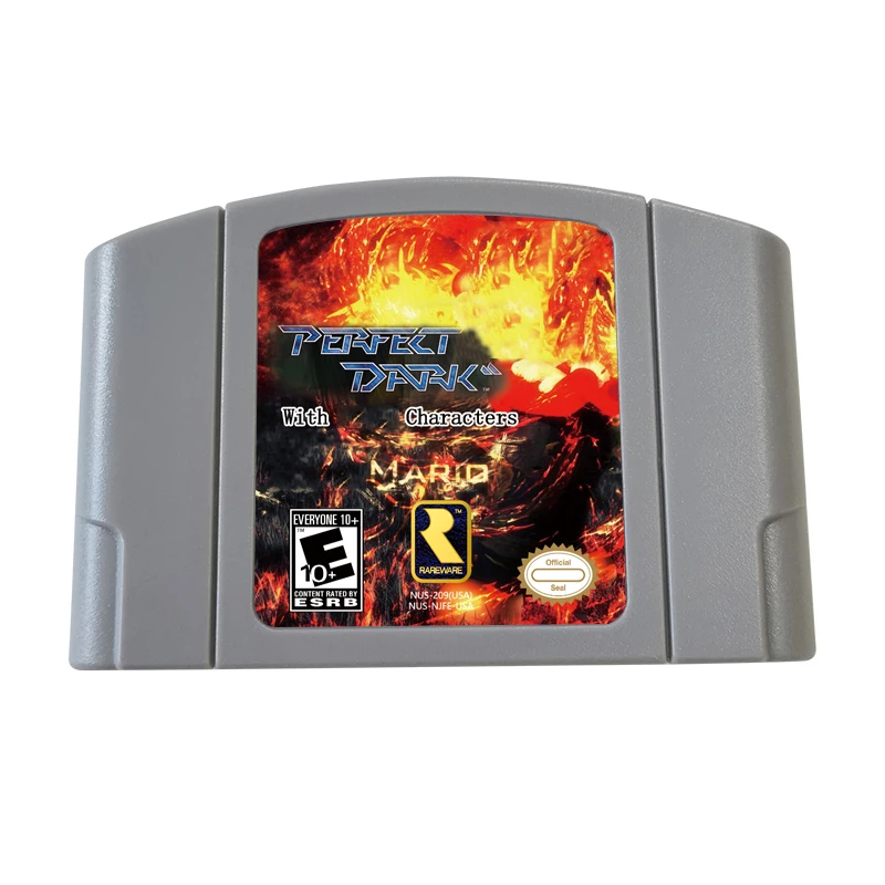 Reproduction Game Card Cartridge-Perfect Dark With Mar Characters-N64 for Nlnten d0 Retro Console US Version