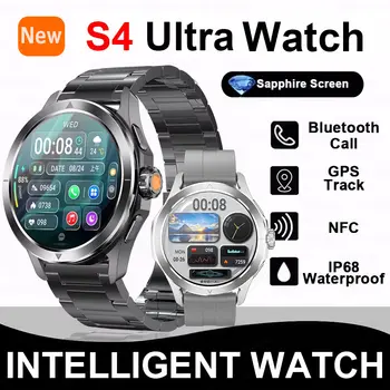2025 Nové S4 Ultra Venkovní Sport Chytré hodinky pro muže AMOLED HD obrazovka NFC GPS kompas s tepovou frekvencí Voděodolné Bluetooth volání Chytré hodinky 12 nejlepší prodej Displej Samsung S4 Mini - №10