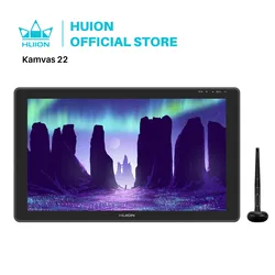 HUION-Kamvas 22 그래픽 펜 태블릿 모니터 펜 디스플레이 21.5 인치 눈부심 방지 화면 120% s RGB Windows Mac 및 안드로이드 장치, 컴퓨터 오피스 장치, 윈도우즈, 안드로이드, 윈도우즈, 울트라 씬 바디