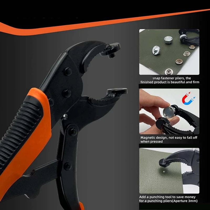 キャンバス用スナップボタンセット付き、ボートカバー スナップボタン用調節可能なプライヤー スナップファスナーキット