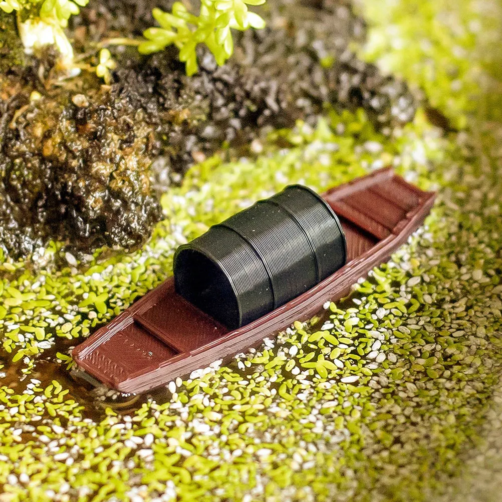 

Миниатюрная лодка-украшение для микроландшафта в винтажном рыболовном стиле для бонсай, сада, аквариума, декора сказочного сада