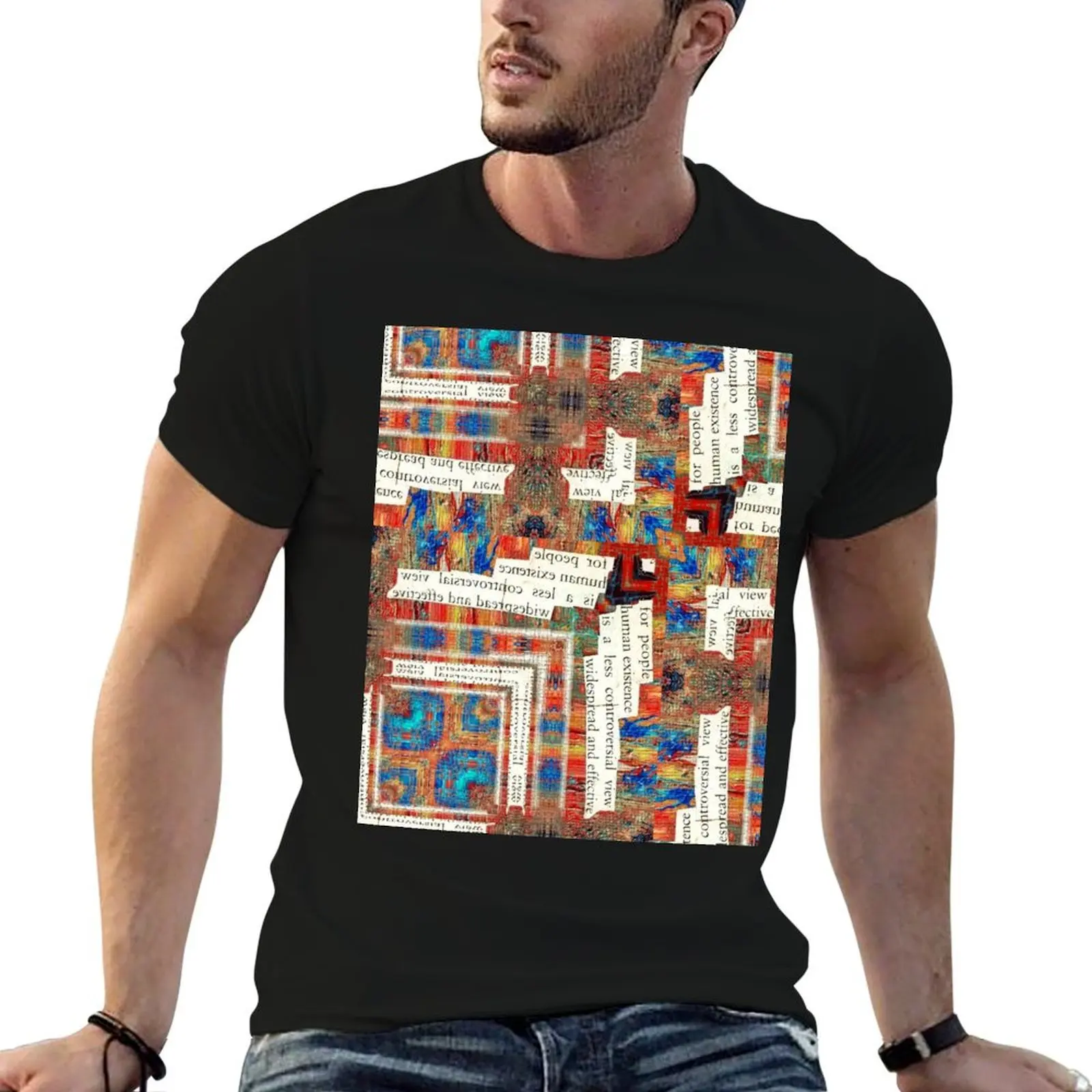 human existence squares T-Shirt cute tops summer clothes t shirts for men