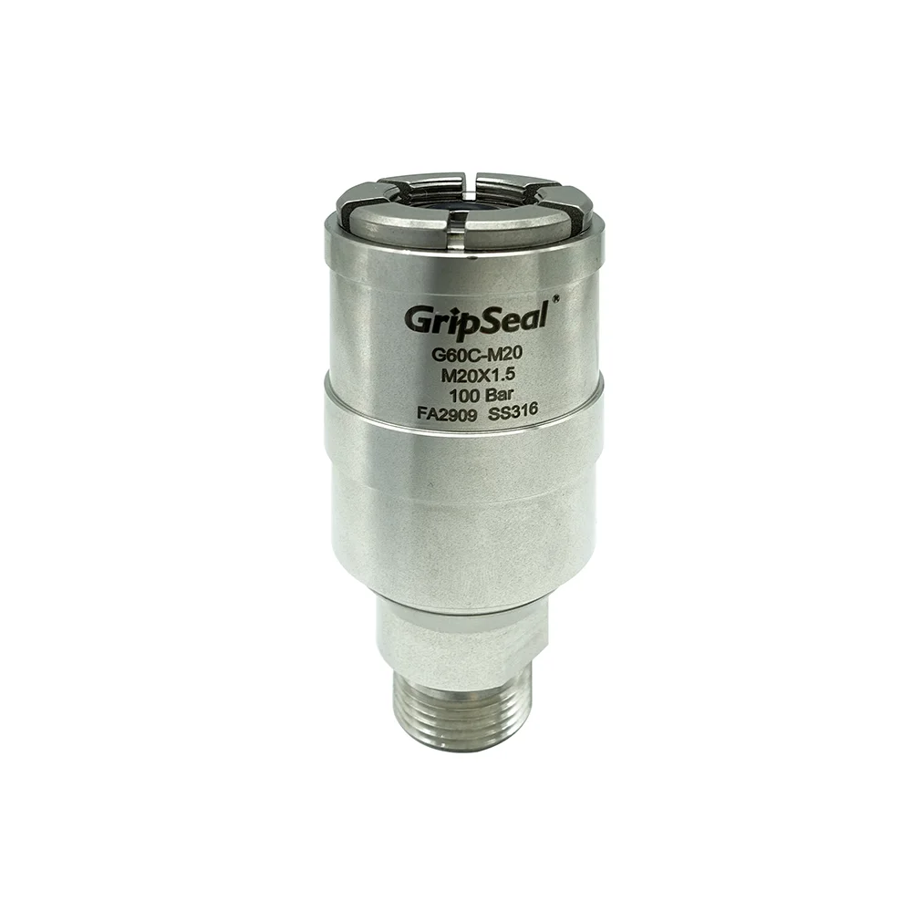 Leak Detection Tool GripSeal G60C Quick Connector High Pressure Assisted Sealing External Thread Connector OEM Custom Sizes