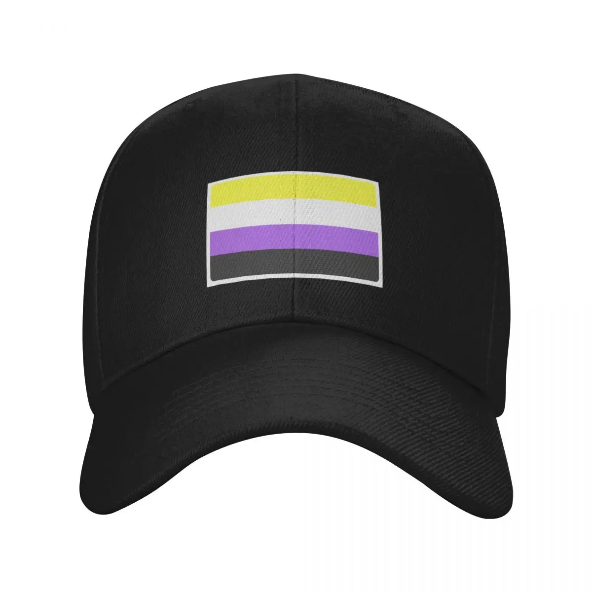 

Non-Binary Flag Baseball Cap New In Hat Bobble Hat funny hat Horse Women's Golf Clothing Men's