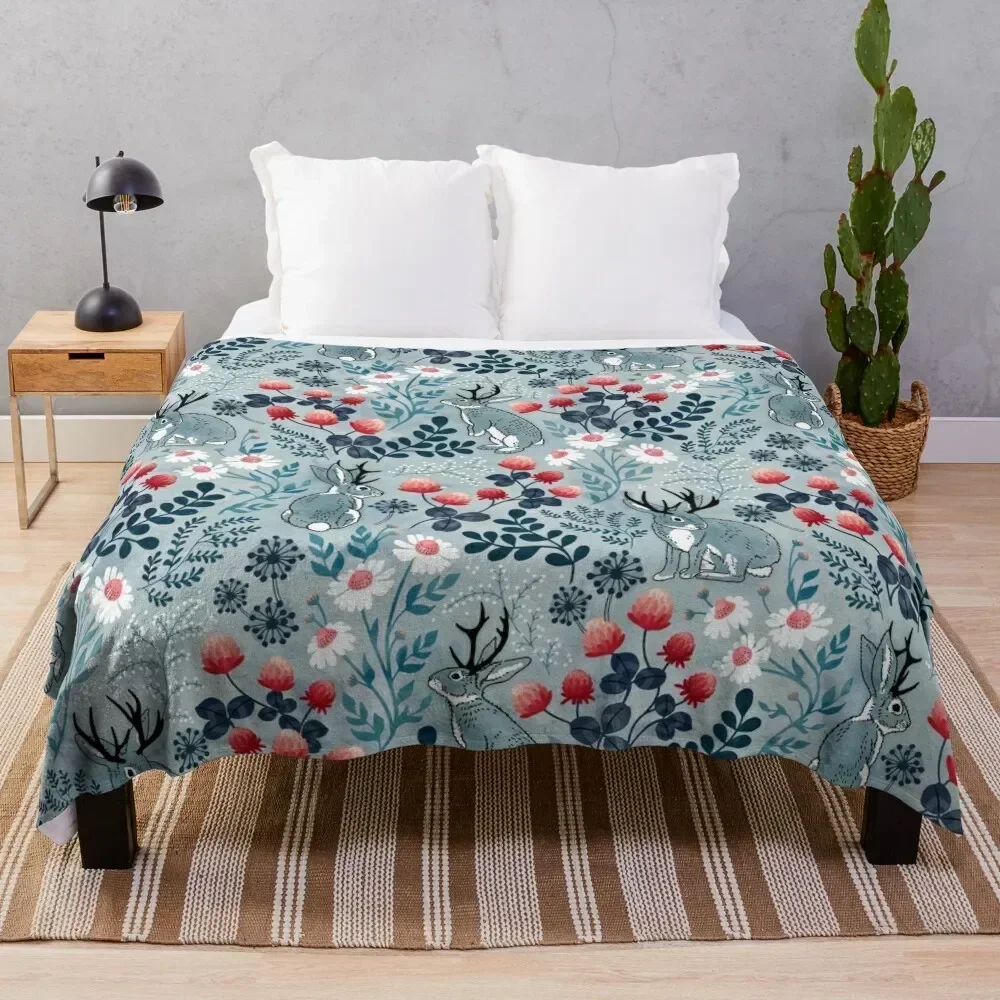 

Плед Jackalope meadow, уютный плед из микрофибры для дома и спальни