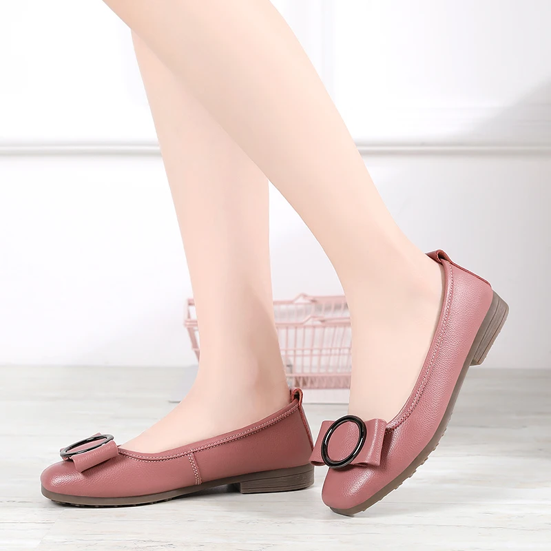 2022 Spring and Autumn New Pointed Toe Shallow Mouth Square Heel Small Leather Shoes Women's Casual Elegant Fashion High Heels