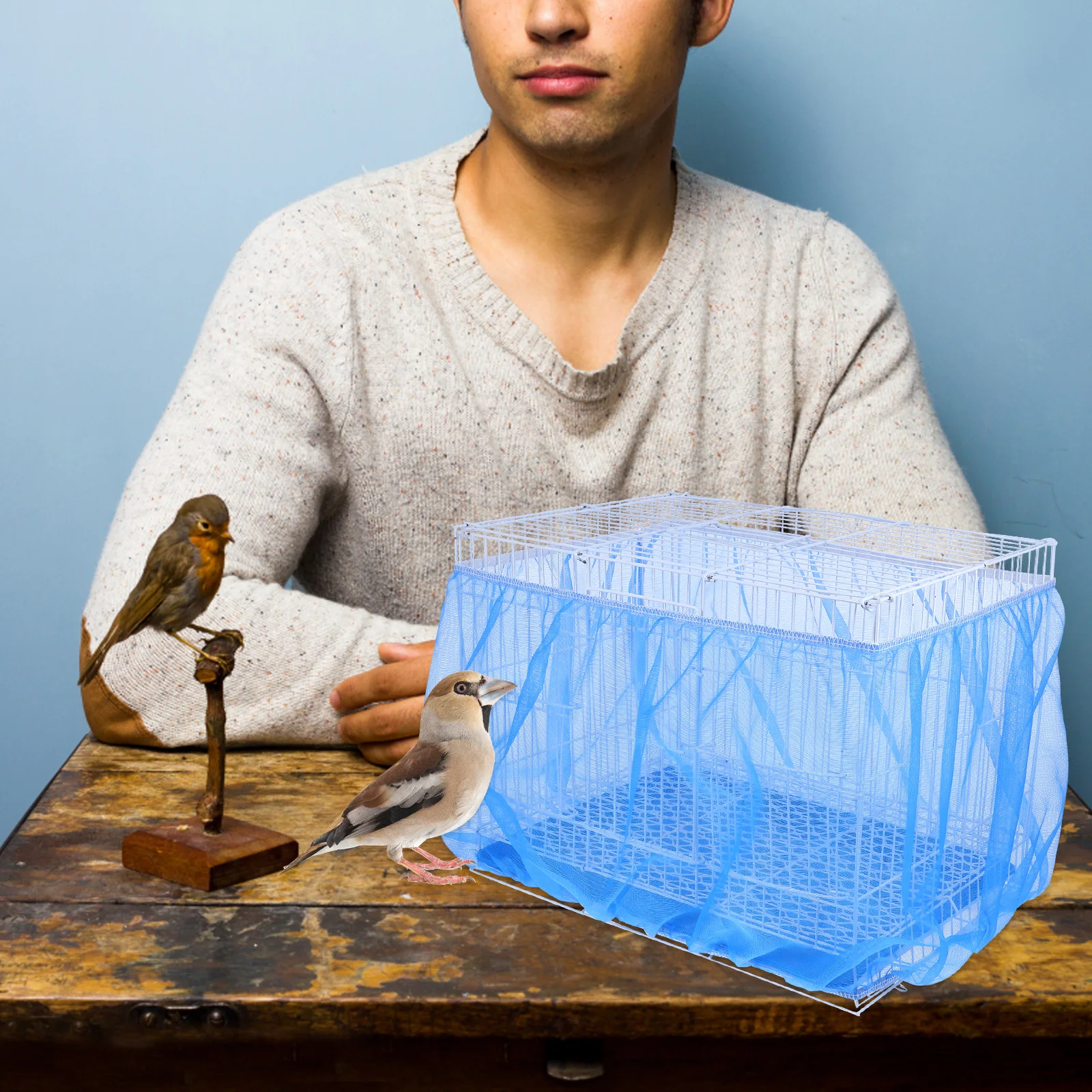 

Adjustable Mesh Bird Cage Cover Breathable Dustproof Netting for Home Garden Accessories Net for Bird Cage Pigeon Netting