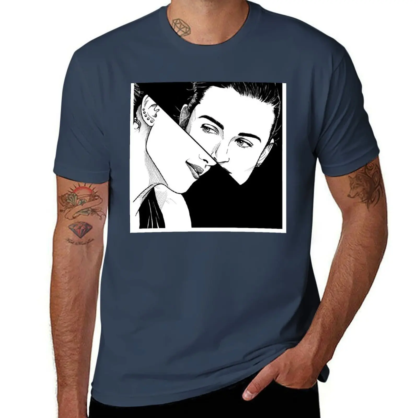 

Katie McGrath Dates T-Shirt Retro Graphic Print T-Shirt
