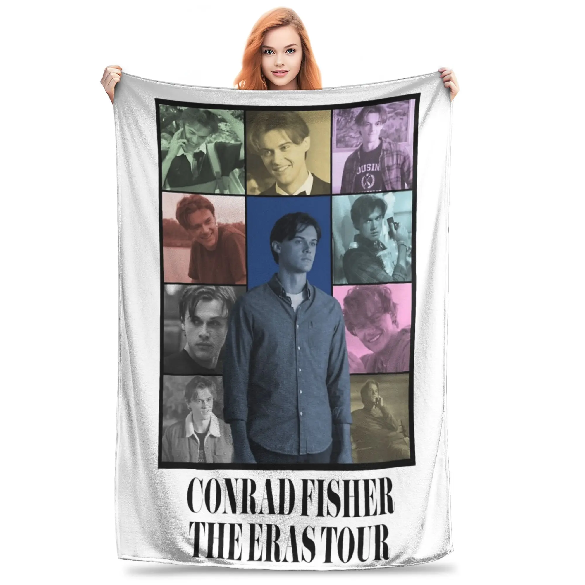 

Conrad Fisher eras tour Fleece Blanket The summer I Turned pretty Funny Throw Blanket for Home 125*100cm Bedspread,