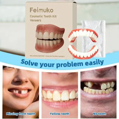 2026 Fresh Release Soft Silicone Upper & Lower Dentures, All-Day Comfort Teeth, Suitable for Seniors & Adults