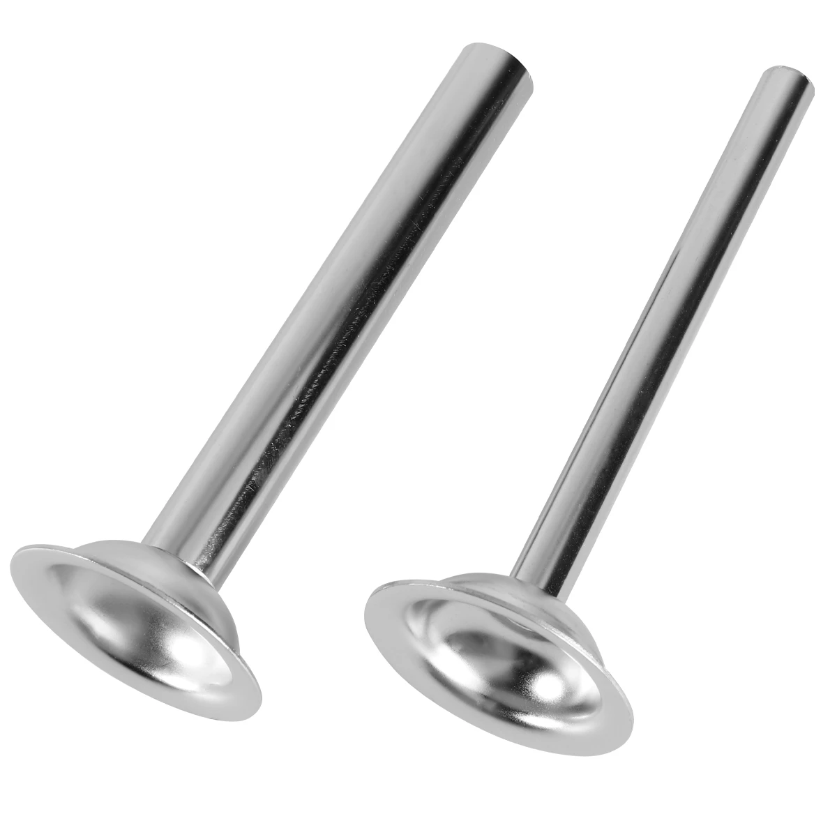

2Pcs Sausage Filler Kit Stainless Steel Tubes Special Design Retainer Ring Fit Most Food Attachments Sausage Stuffer
