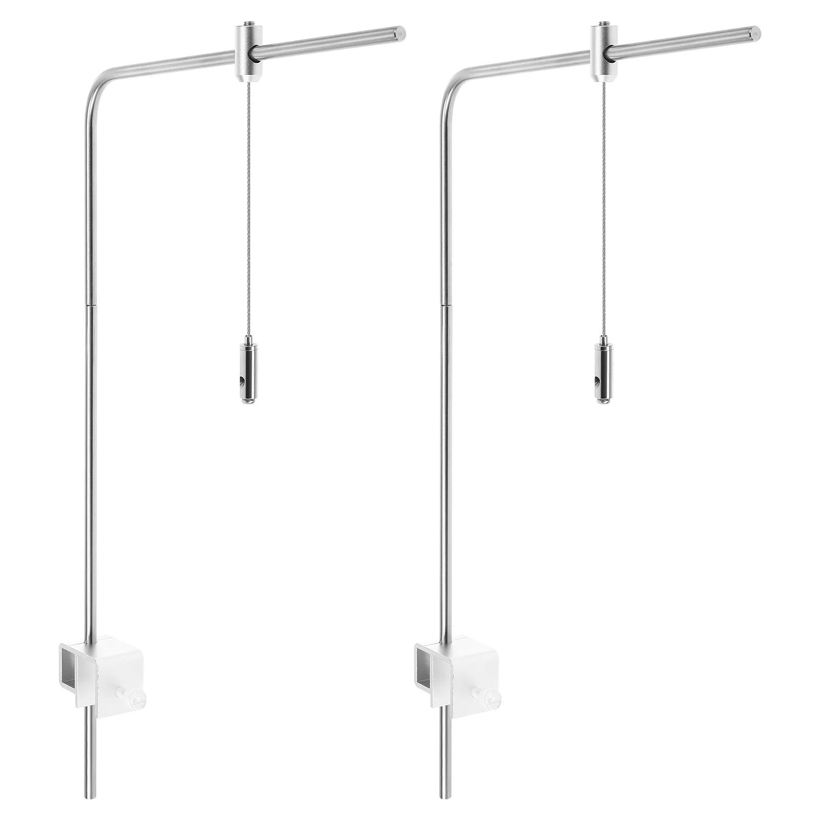 

Aquarium LED Riser Holder for Large Fish Tank Light Stand Mount Tall Silver Rack