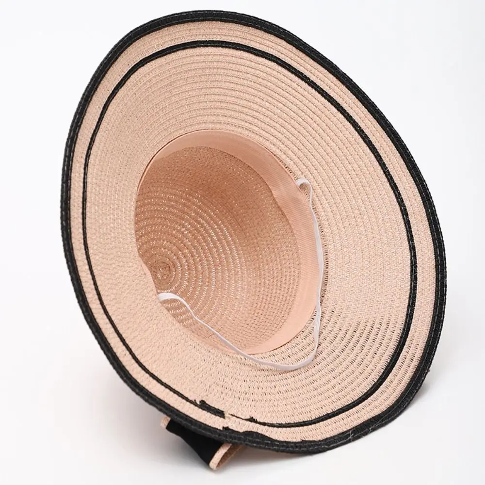 New Summer Women Sun Hat Casual Foldable Bowtie Fisherman Hat Straw Hat Fashion Travel Beach Hat