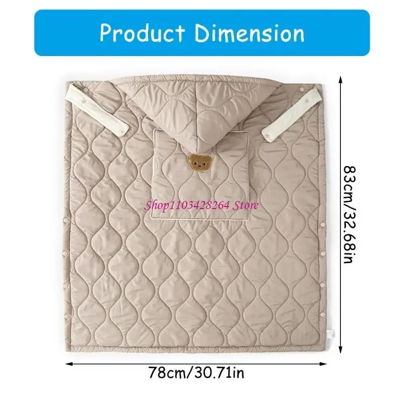 Multifunction Baby Blanket Infant Hooded Blanket for Strollers Waist Stool
