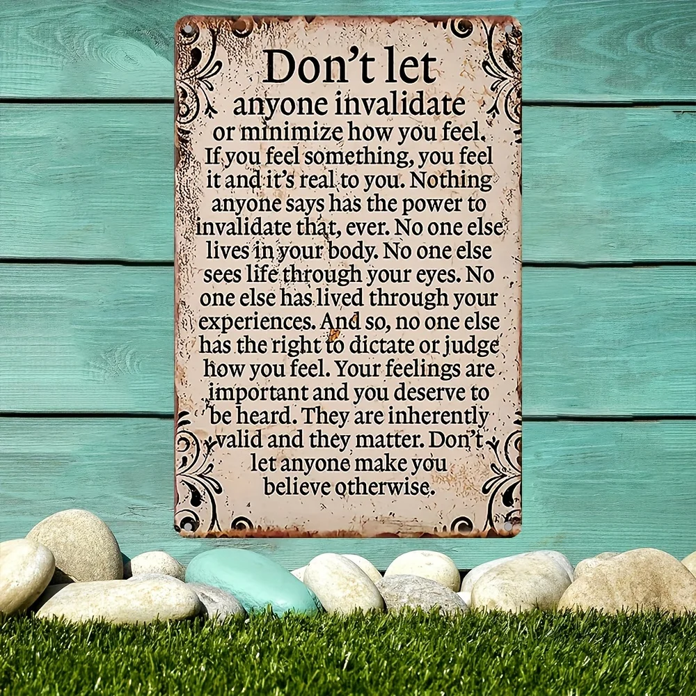 2D Flat, Vintage Metal Wall Art - 8X12