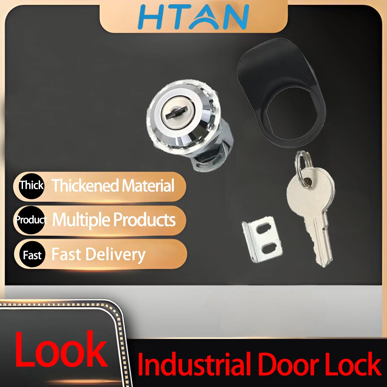 

Zinc Alloy Cylindrical Plum Blossom Spring Lock Electrical Cabinet Lightbox Stamping Telescopic Lock