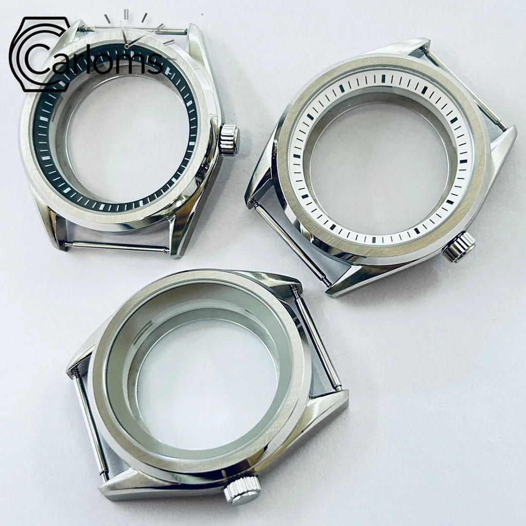 40mm NH35 NH36 NH34 NH38 NH70 NH72 Uhrengehäuse Silber Schwarz Weiß Kapitelring Edelstahl Saphirglas Uhrenteile – Detail 2