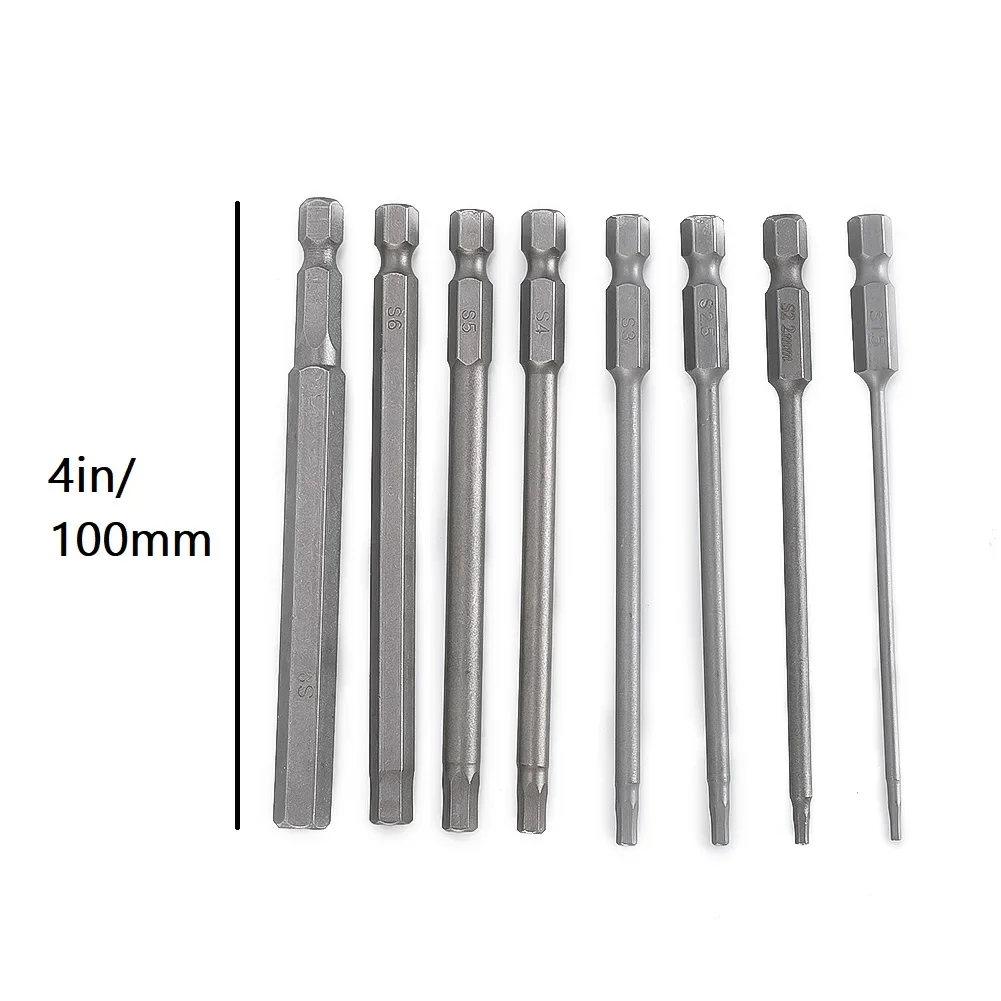 8PCS Drill Bit Set  1.5mm 2mm 2.5mm 3mm 4mm 5mm 6mm 8mm Hex Head Wrench Screwdriver Socket Magnetic Hand Tools Kit