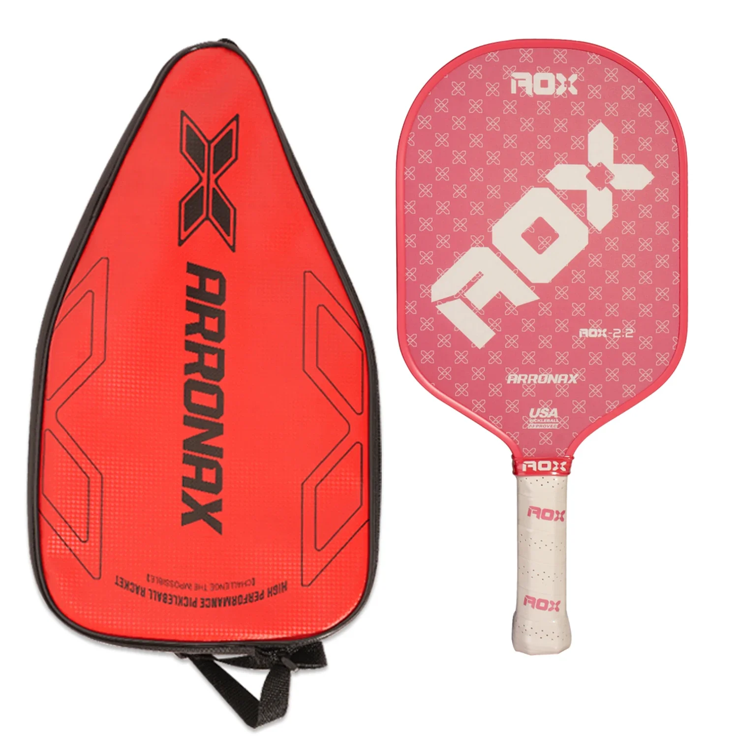 ARRONAX Pagaia da pickleball in fibra di vetro PP Nucleo a nido d'ape 16mm per racchetta da pickleball Pagaia da pickleball in fibra di vetro con bordo in schiuma