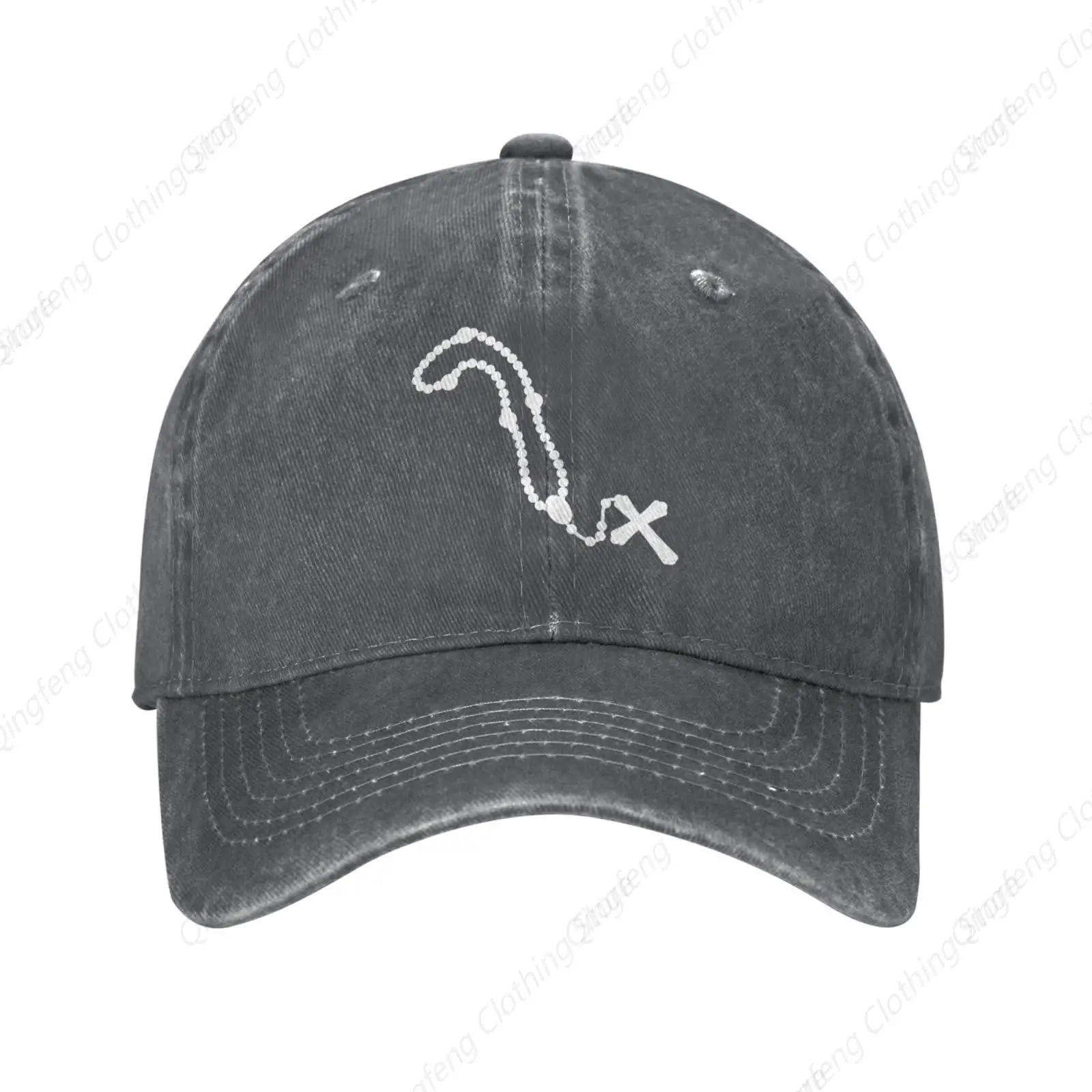 Stylish Washed Denim Baseball Cap - Adjustable Unisex Hat Deep Heather