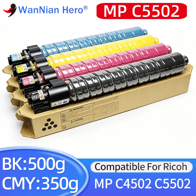 1PCS MPC4502 MPC5502 Toner Cartridge Compatible for Ricoh Aficio Lanier Savin MP C5502 C4502 C4502A Printer copier color toner