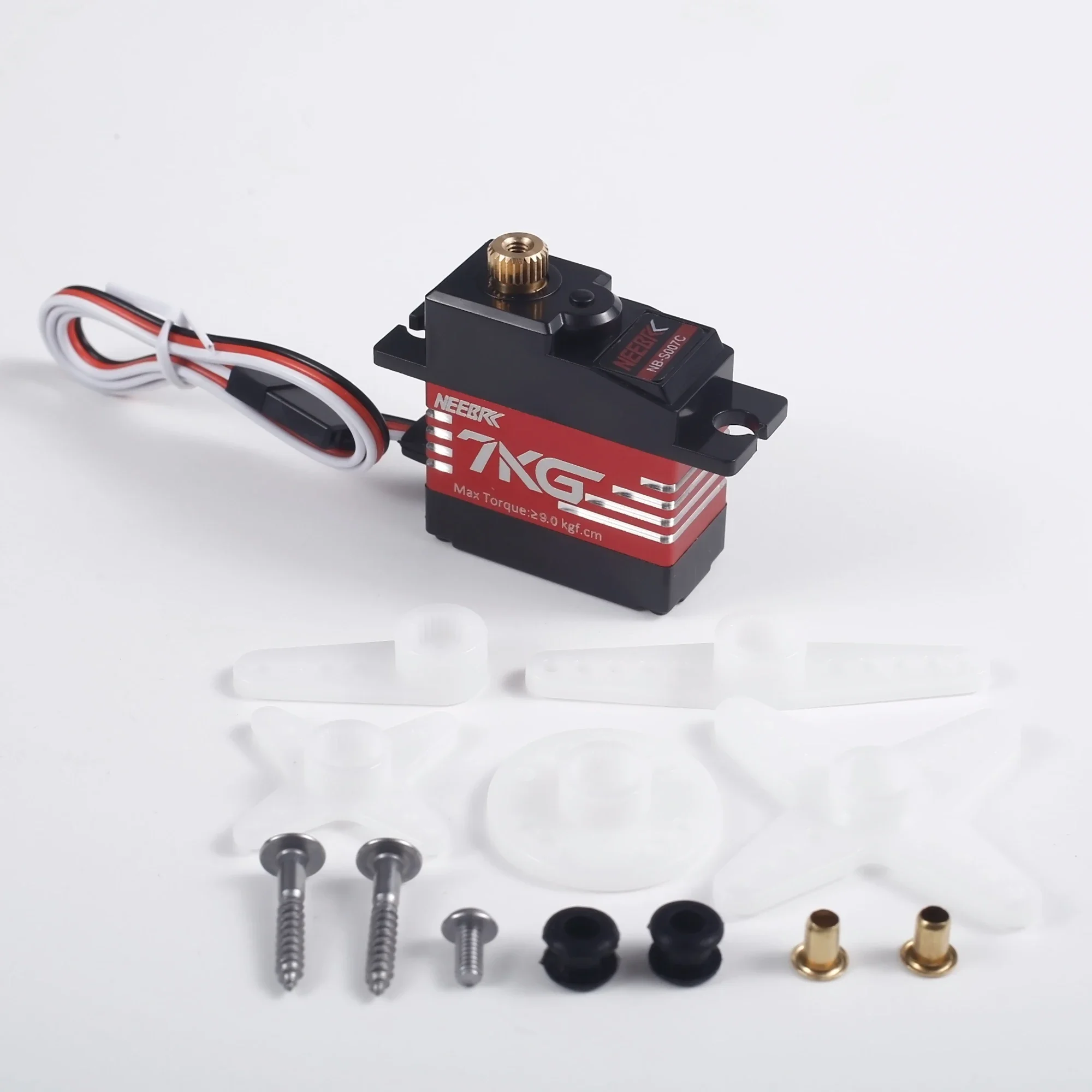 NEEBRC 7KG 21G 17G Semi-aluminum Frame Servo Digital Metal Gear Motor with 25T Arm for 1/18 1/16 RC Car WLTOYS Boat Plane Robot 6