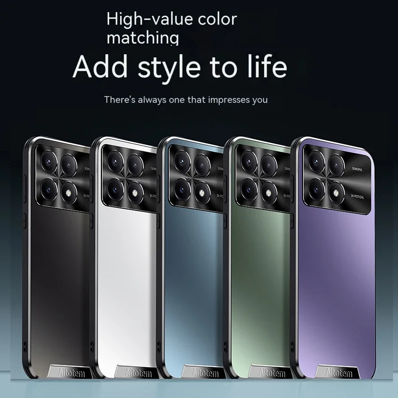 حافظة هاتف لوحة خلفية غير لامعة مضادة للسقوط لهاتف Poco F6 F5 Pro حافظة حماية للعدسات المعدنية مقاومة للصدمات من السيليكون الناعم #3