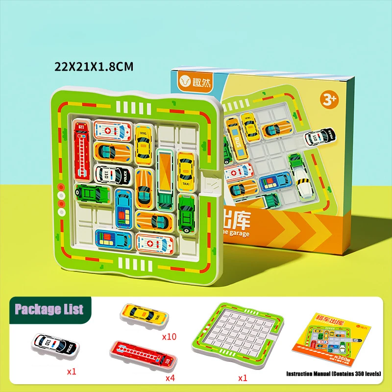 เด็กใหม่รถปริศนาเกม Huarong แผนที่คิดการฝึกอบรมเกม Montessori ของเล่นเด็กของเล่นเพื่อการศึกษาเกมแข่งรถของเล่น