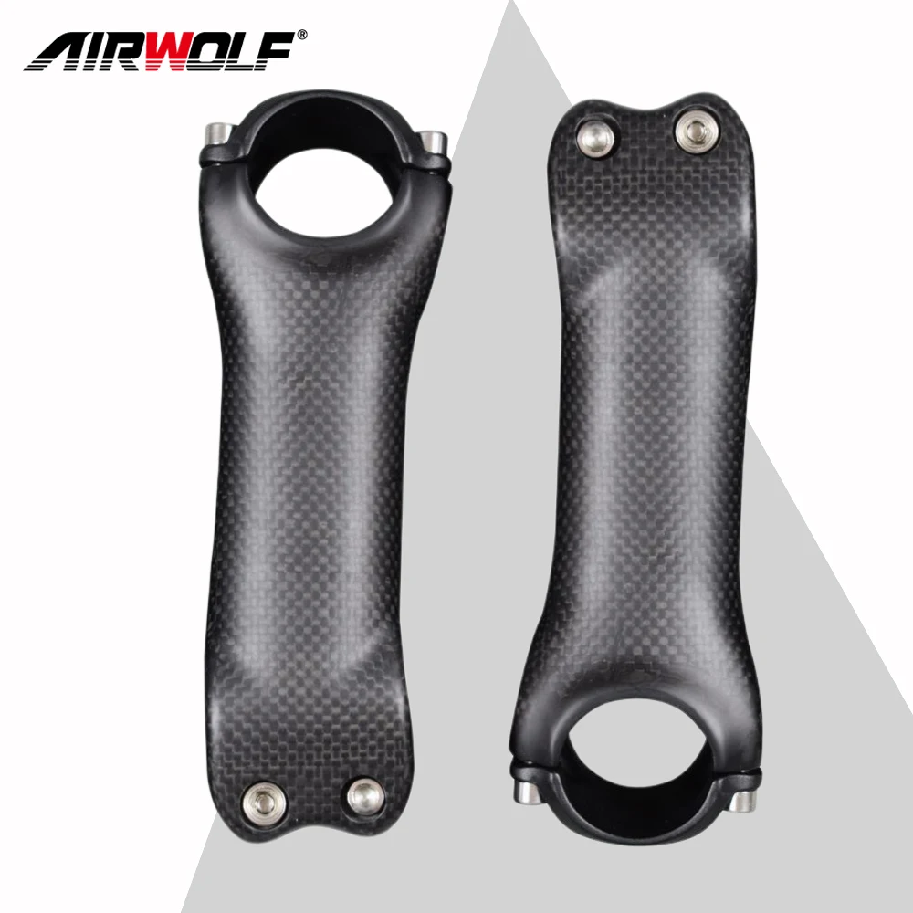 AIRWOLF Carbon Stem 6 Degree Bicycle Handlebar Stem 6 ° Diameter 31.8 Size 80 90 100 110 120 130 mm 3K Matte Glossy MTB Stem