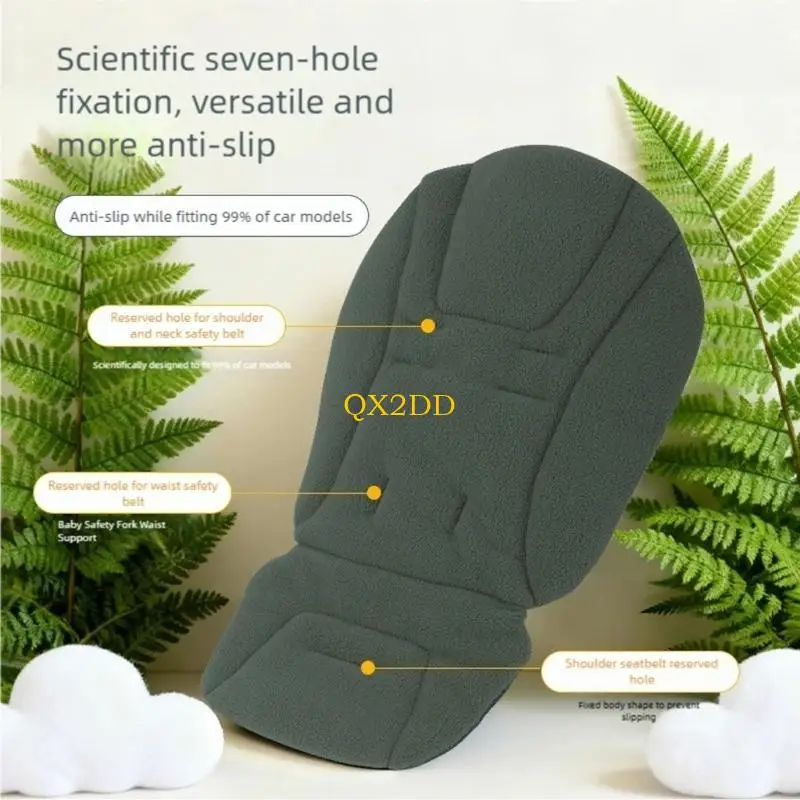 QX2D Thickened Infant Strollers Cushion Reversible Design Four Season Use Fit Most Strollers Cotton Polyester Blend