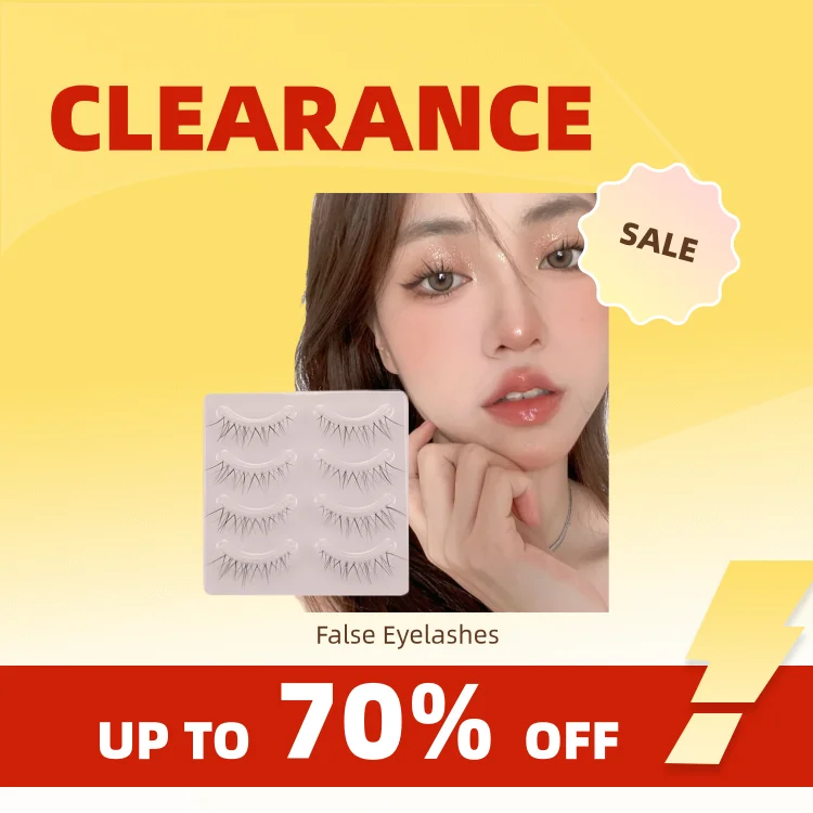 Clearance_5pairs Natural False Eyelashes Thin Band Short HandMade Lighte Soft EyelashCosplay Korean Fashion Wispy Extension Make