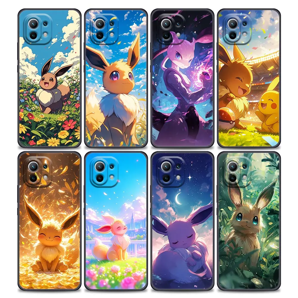 

Eevee Pokemons Cartoon For Xiaomi 15 Ultra 11T 12T 13T 14T Pro 11 Lite Phone Case Mi POCO X7 M7 F7 Pro F5 F6 M6 X3 X5 X6 Cover
