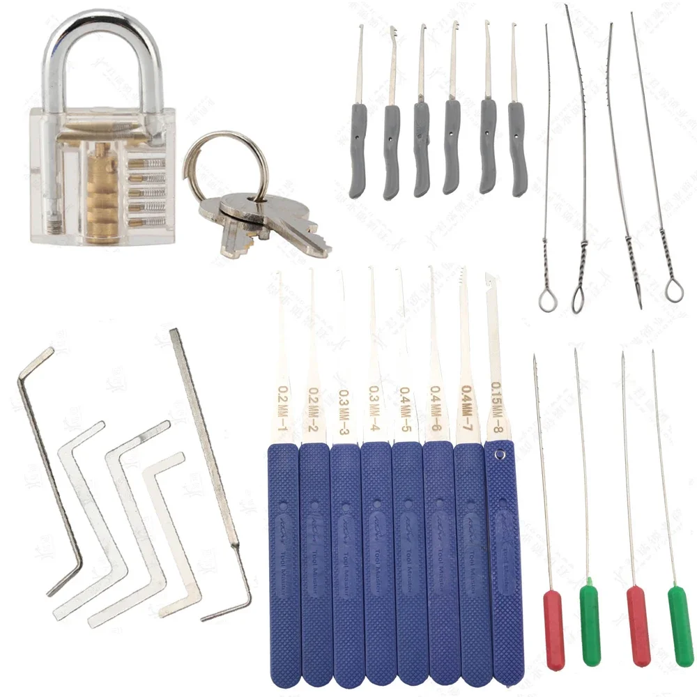 4 in 1 Lock Pick Set Broken Key Remove Auto Locksmith Tools Key Extractor Lock Picks Hand Tools