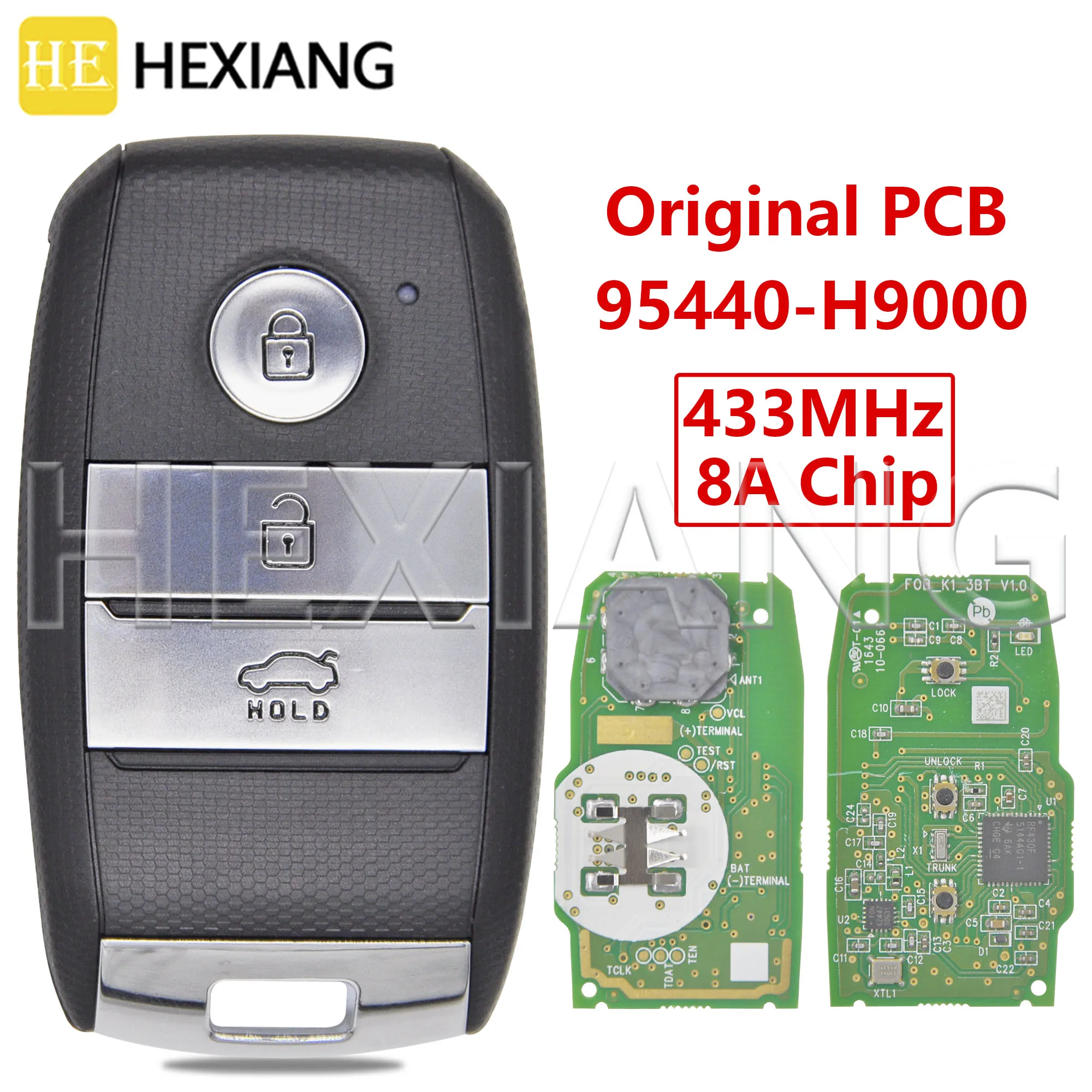 HE Orginal PCB 95440-H9000 8A Chip 433MHz Proximity Smart Car Remote Key For KIA Rio 2017 2018