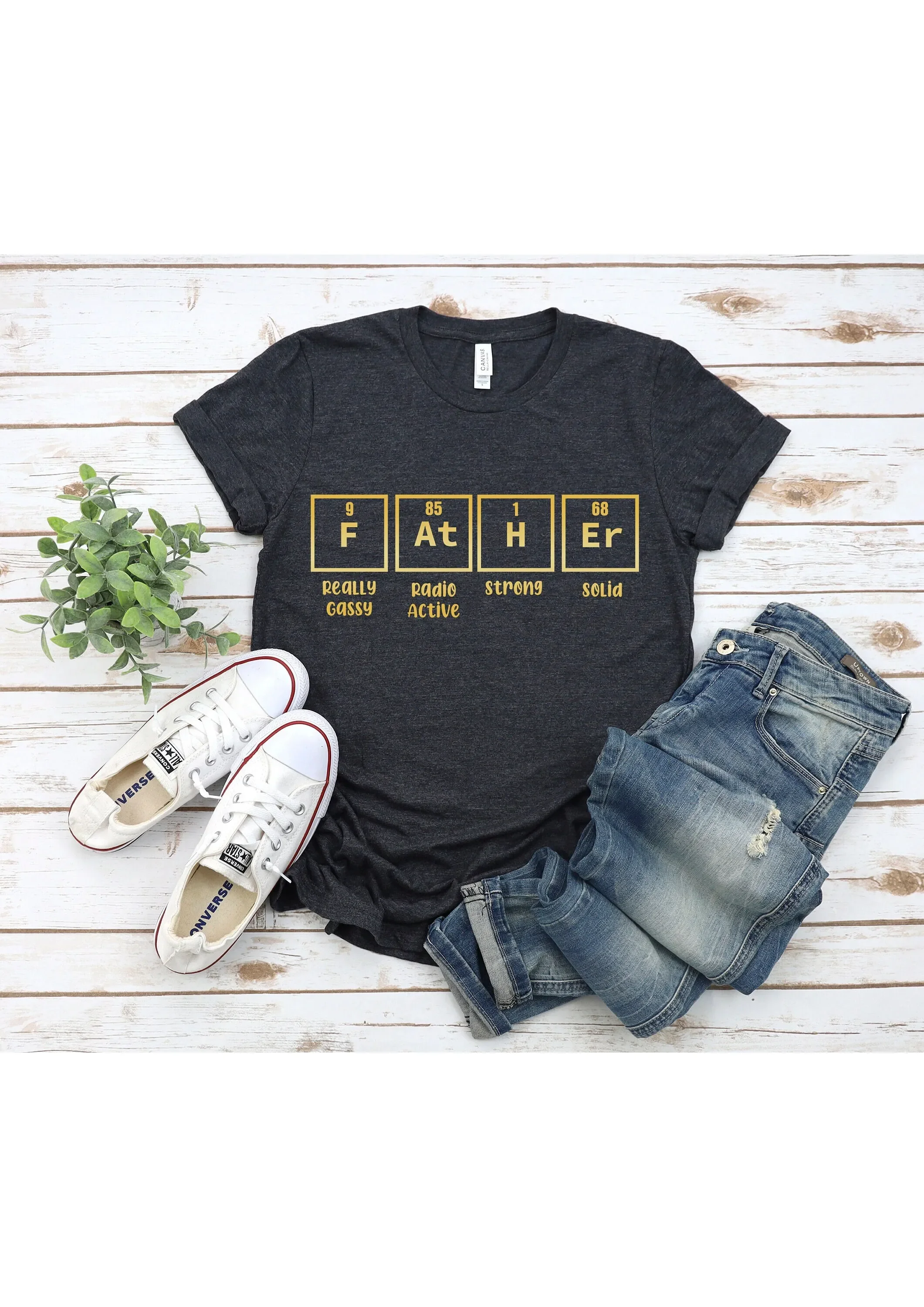 Father Periodic Table T Shirt s Day Funny Chemist Dad Fathers Idea Daddy