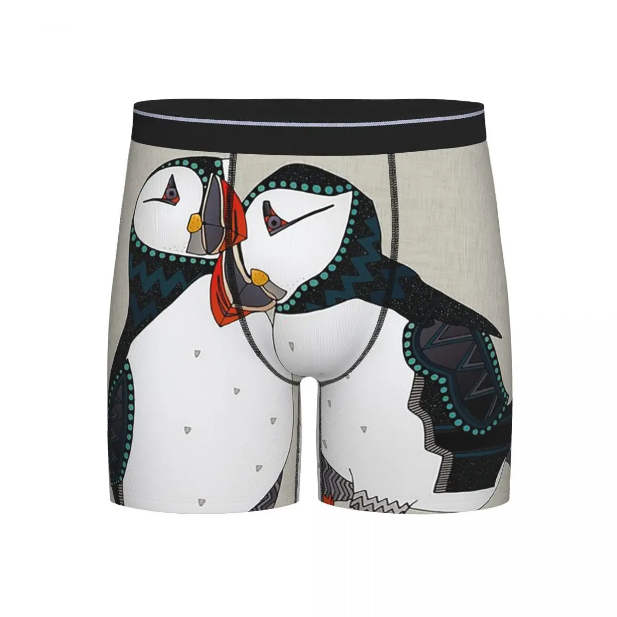 

Long Boxer Underpants Shorts Puffin Pair Warm Grey Panties Men Breathable Underwear for Homme Man Boyfriend Gifts