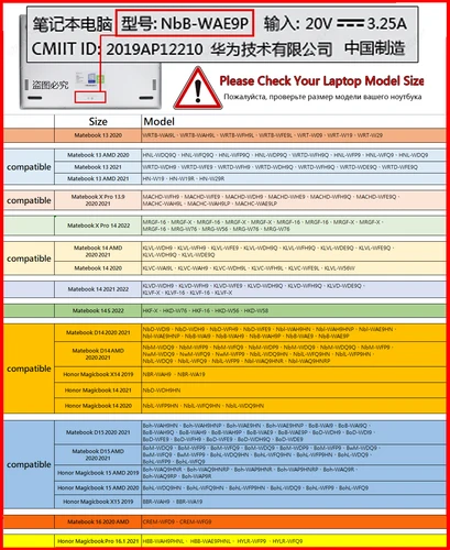 Imagen 2 del producto Funda de portátil para Huawei Matebook D14 D15, funda 2021 2020 Matebook X Pro, accesorios Matebook 14 13, funda Honor Magicbook 14